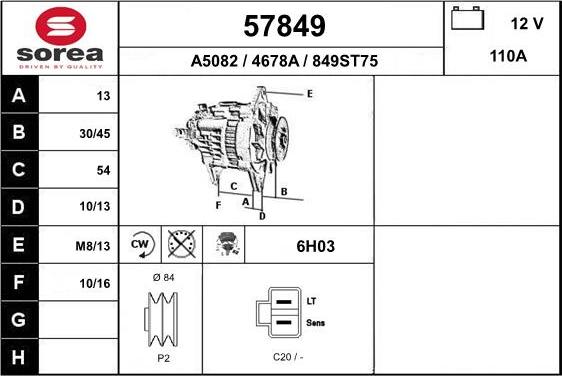 EAI 57849 - Alternator www.molydon.hr