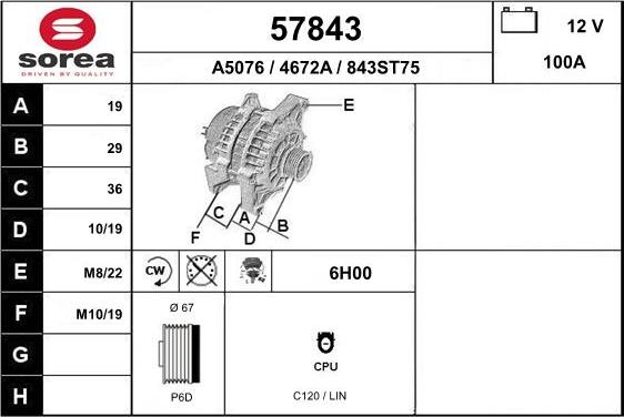 EAI 57843 - Alternator www.molydon.hr