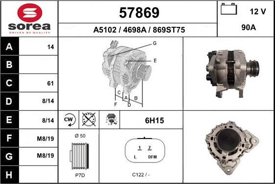 EAI 57869 - Alternator www.molydon.hr