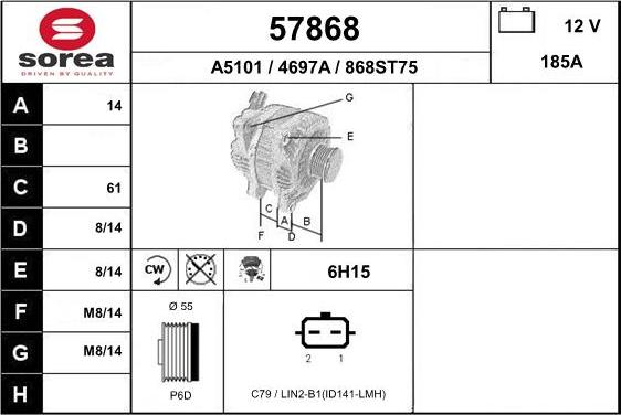 EAI 57868 - Alternator www.molydon.hr