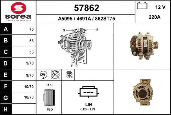 EAI 57862 - Alternator www.molydon.hr