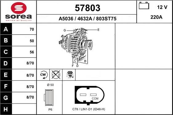 EAI 57803 - Alternator www.molydon.hr