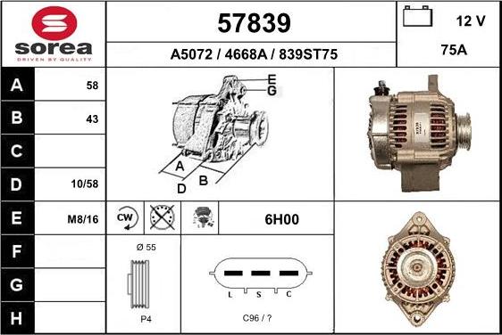 EAI 57839 - Alternator www.molydon.hr