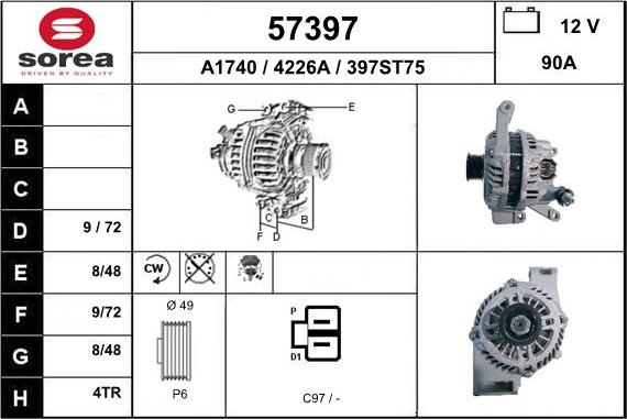 EAI 57397 - Alternator www.molydon.hr