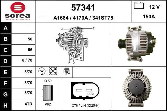 EAI 57341 - Alternator www.molydon.hr