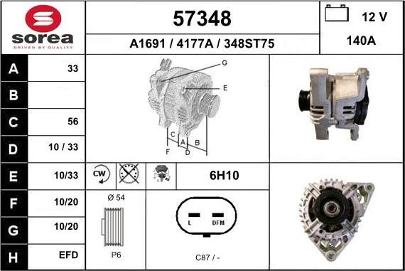 EAI 57348 - Alternator www.molydon.hr