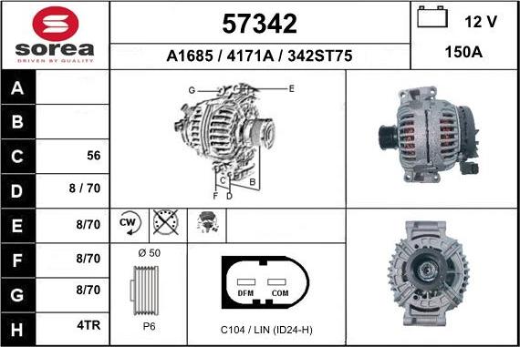 EAI 57342 - Alternator www.molydon.hr