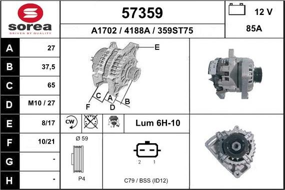 EAI 57359 - Alternator www.molydon.hr