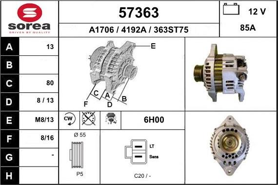 EAI 57363 - Alternator www.molydon.hr