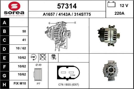 EAI 57314 - Alternator www.molydon.hr