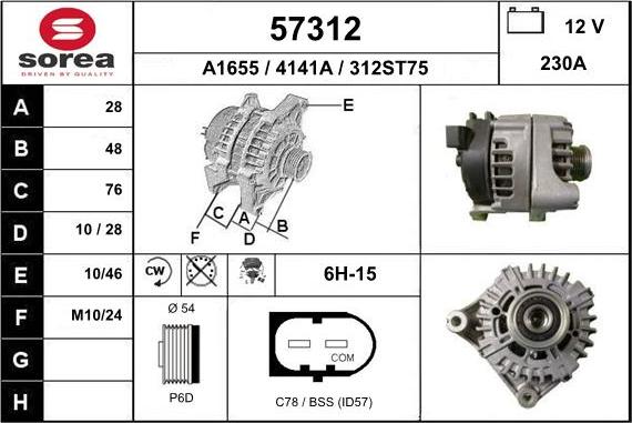 EAI 57312 - Alternator www.molydon.hr