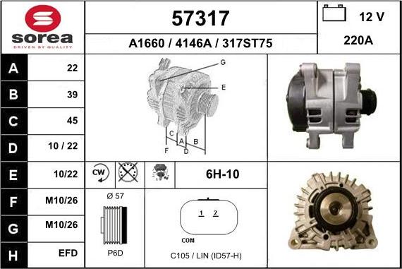 EAI 57317 - Alternator www.molydon.hr