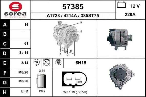 EAI 57385 - Alternator www.molydon.hr