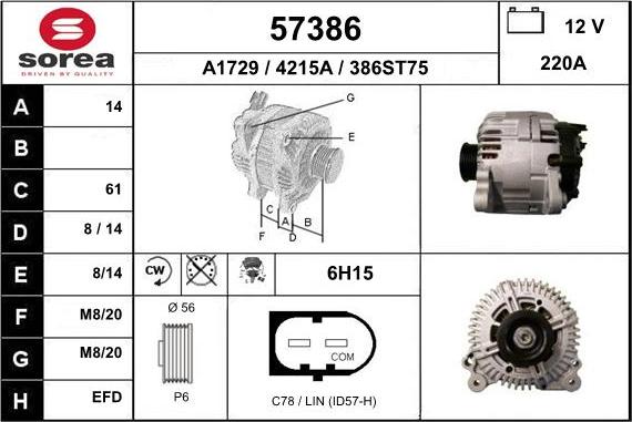 EAI 57386 - Alternator www.molydon.hr