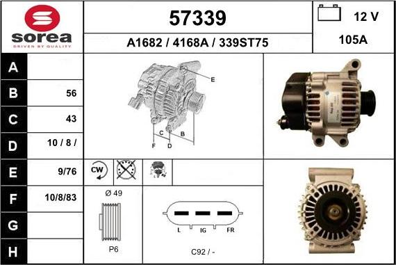 EAI 57339 - Alternator www.molydon.hr