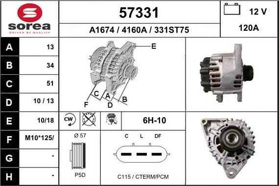 EAI 57331 - Alternator www.molydon.hr