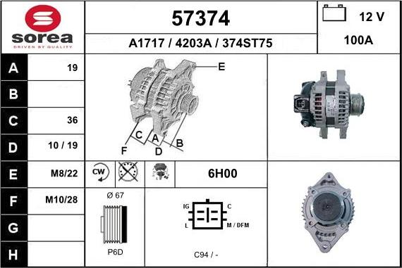 EAI 57374 - Alternator www.molydon.hr