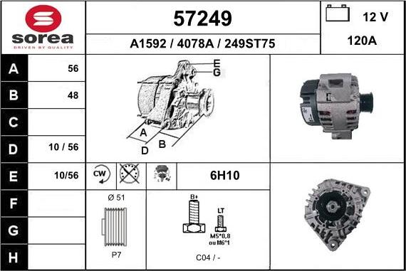 EAI 57249 - Alternator www.molydon.hr