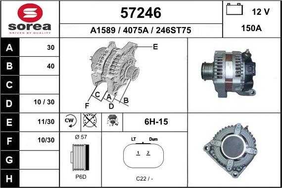 EAI 57246 - Alternator www.molydon.hr