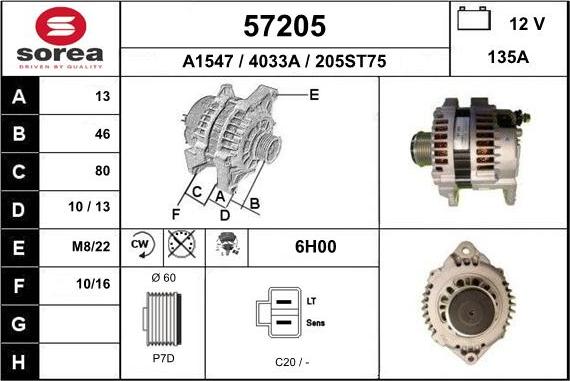 EAI 57205 - Alternator www.molydon.hr