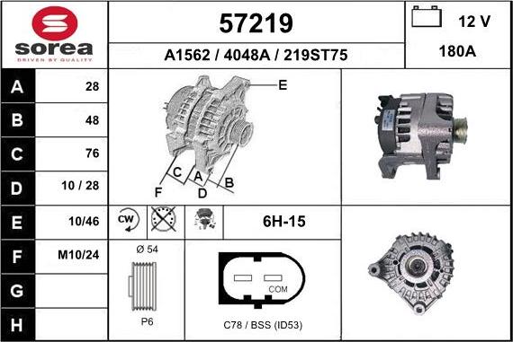 EAI 57219 - Alternator www.molydon.hr