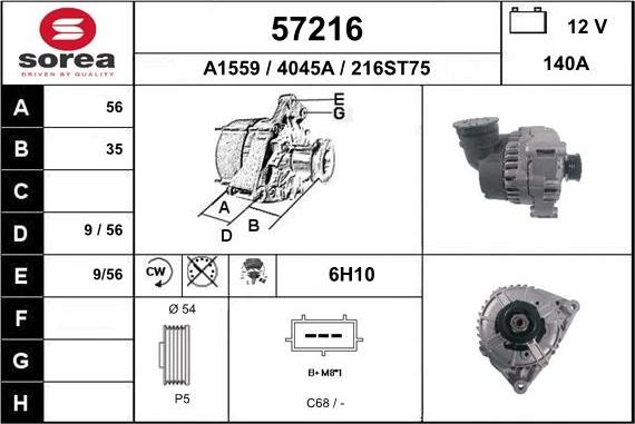 EAI 57216 - Alternator www.molydon.hr