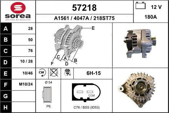 EAI 57218 - Alternator www.molydon.hr