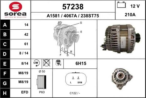 EAI 57238 - Alternator www.molydon.hr