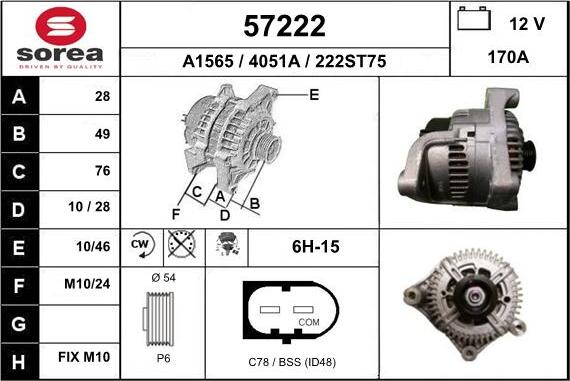 EAI 57222 - Alternator www.molydon.hr