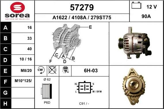 EAI 57279 - Alternator www.molydon.hr