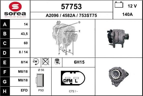 EAI 57753 - Alternator www.molydon.hr