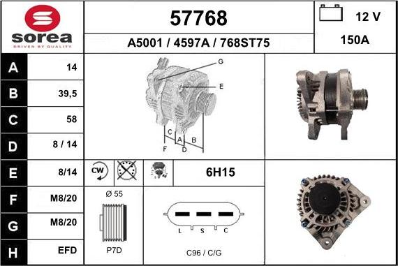 EAI 57768 - Alternator www.molydon.hr