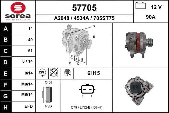 EAI 57705 - Alternator www.molydon.hr