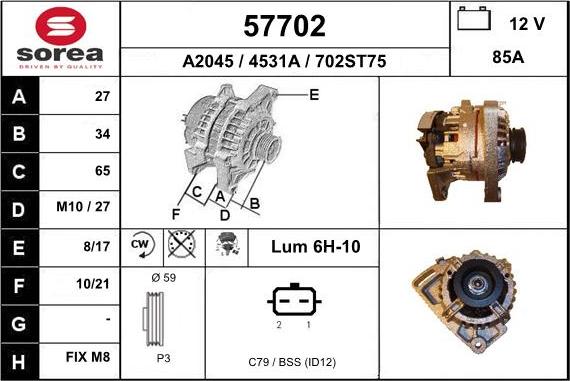 EAI 57702 - Alternator www.molydon.hr