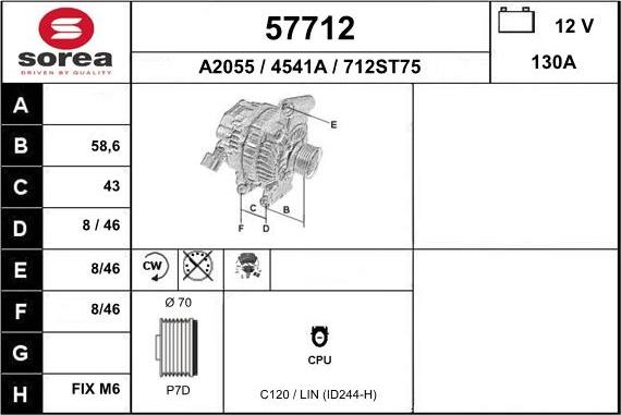 EAI 57712 - Alternator www.molydon.hr