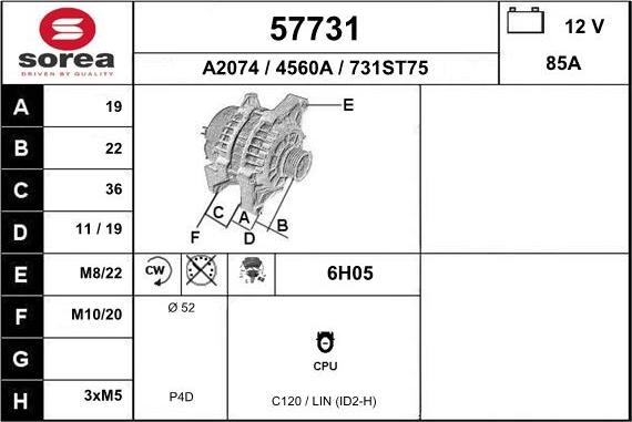 EAI 57731 - Alternator www.molydon.hr