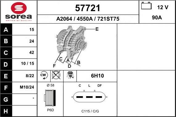 EAI 57721 - Alternator www.molydon.hr