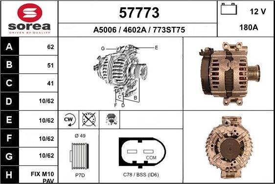 EAI 57773 - Alternator www.molydon.hr