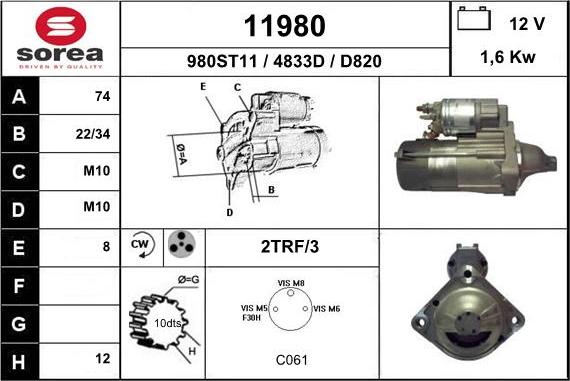 EAI 11980 - Starter www.molydon.hr