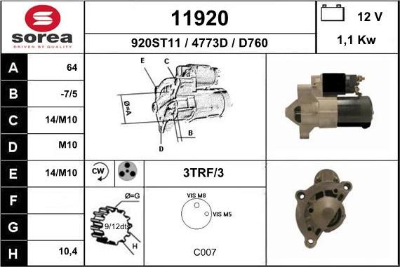 EAI 11920 - Starter www.molydon.hr