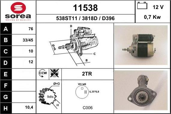 EAI 11538 - Starter www.molydon.hr