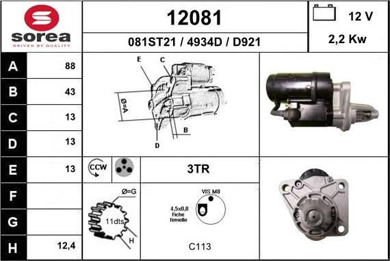 EAI 12081 - Starter www.molydon.hr