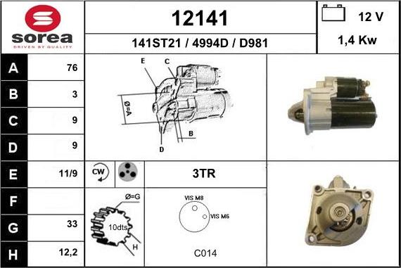 EAI 12141 - Starter www.molydon.hr