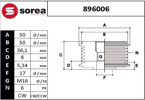 EAI 896006 - Remenica, alternator www.molydon.hr