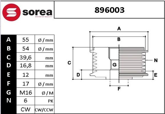 EAI 896003 - Remenica, alternator www.molydon.hr