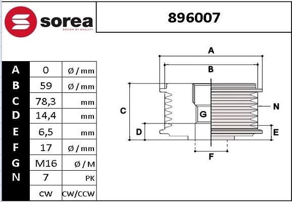 EAI 896007 - Remenica, alternator www.molydon.hr