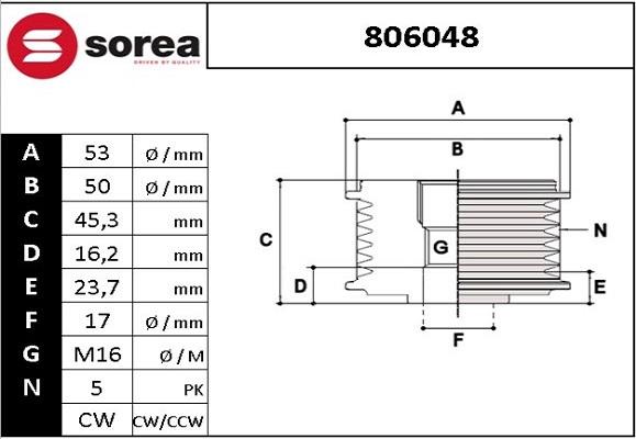 EAI 806048 - Remenica, alternator www.molydon.hr