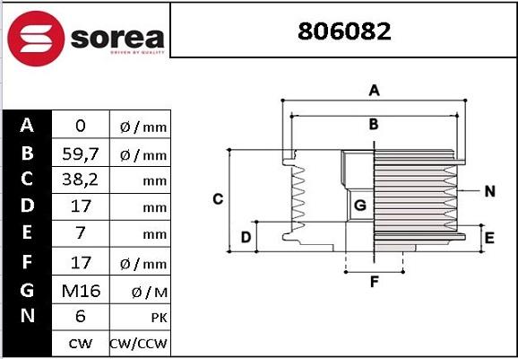 EAI 806082 - Remenica, alternator www.molydon.hr