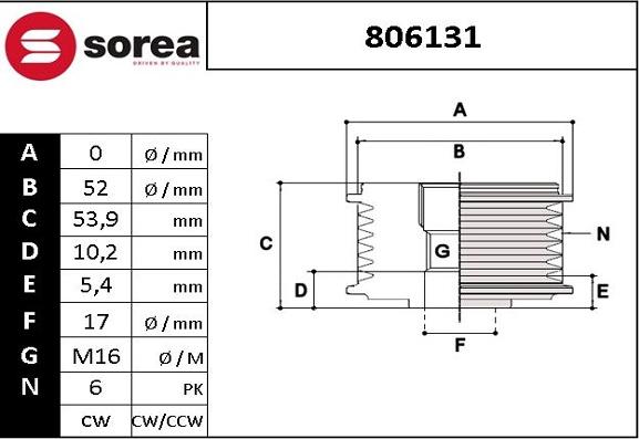 EAI 806131 - Remenica, alternator www.molydon.hr