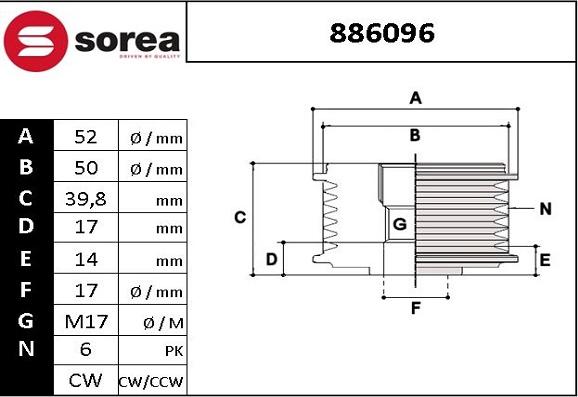 EAI 886096 - Remenica, alternator www.molydon.hr